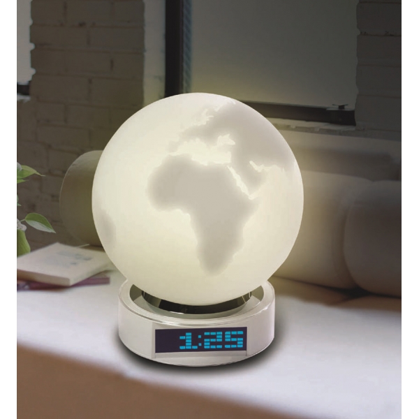 Reloj despertador proyector terrestre